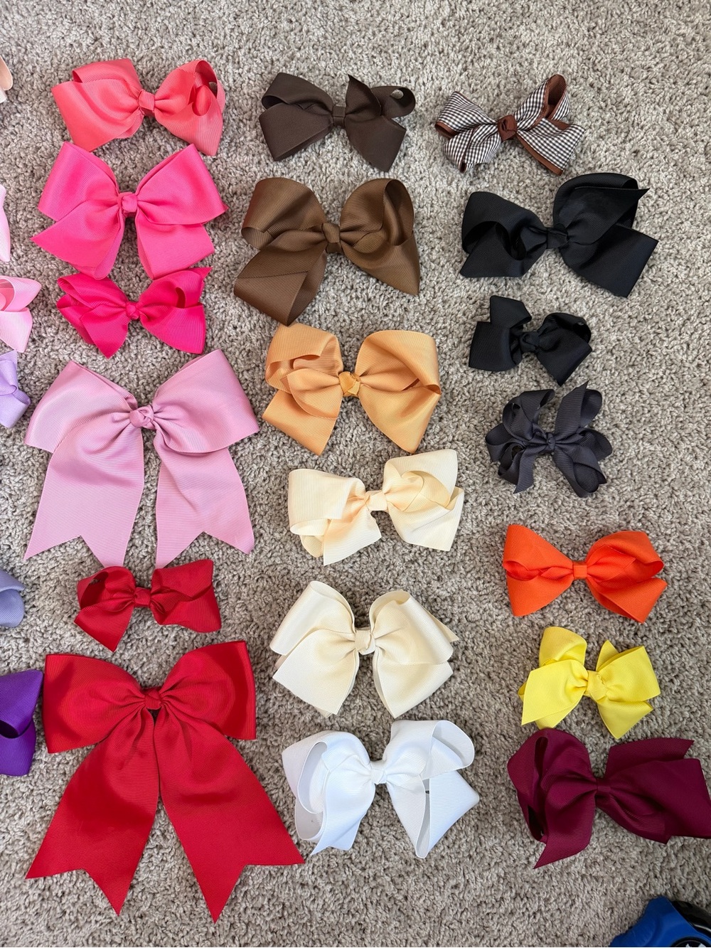 Assorted Satin Hair Bows - Multi Color Pack - Picture 2 of 3